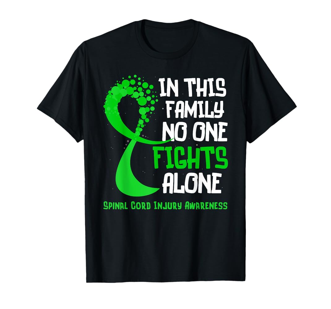 【ohga】BACK RIBBON T-shirt Amazon.com: Spinal Cord Injury Awareness Green Ribbon Family